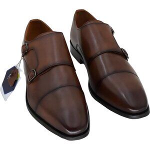 Anthony Veer Delano II double monk strap dress shoes burnished walnut 13M
